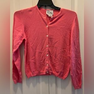 𝅺VINTAGE White Label Lilly Pulitzer Pink Cardigan Sweater Size MP